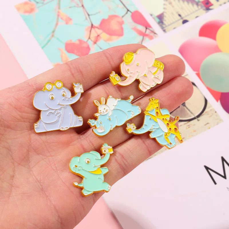 Cute Animal Alloy Stoving Varnish Unisex Brooches