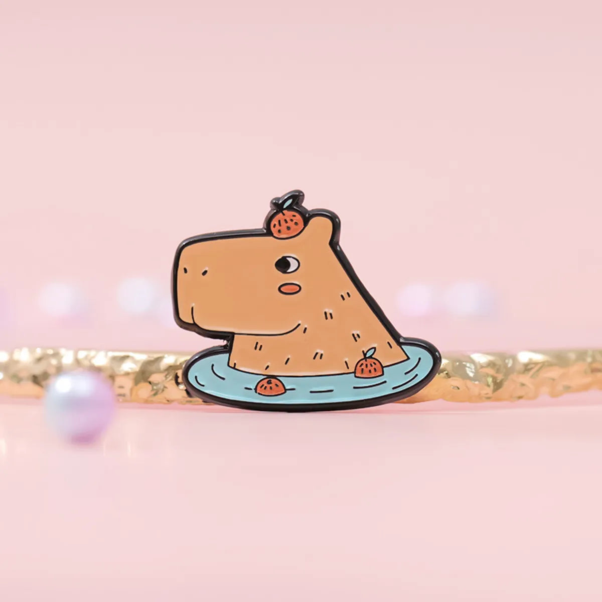 Cute Animal Cartoon Capybara Alloy Plating Unisex Brooches