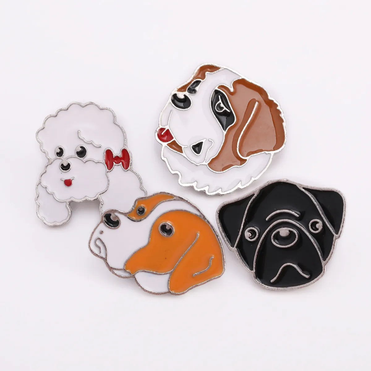 Cute Animal Dog Alloy Enamel Unisex Brooches