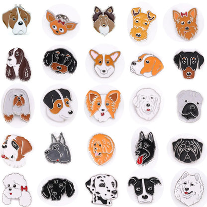 Cute Animal Dog Alloy Enamel Unisex Brooches