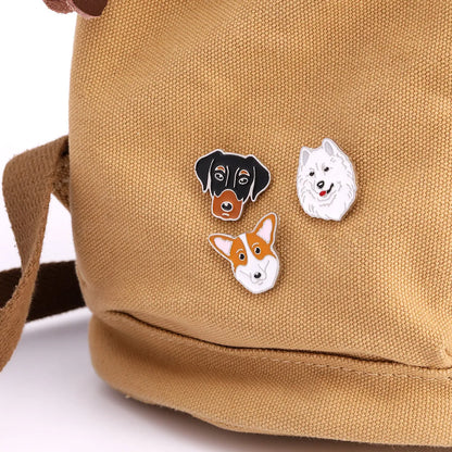 Cute Animal Dog Alloy Enamel Unisex Brooches