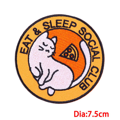 New Cartoon Cute Cat Embroidery Cloth Sticker