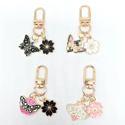 Cute Animal Flower Butterfly Alloy Keychain