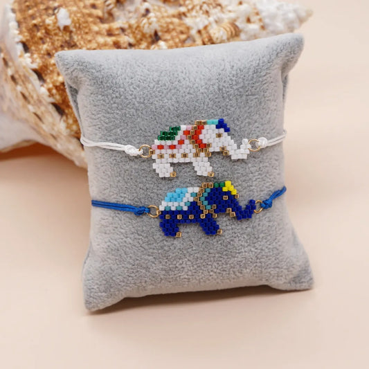 Cute Animal Glass Seed Bead Couple Bracelets