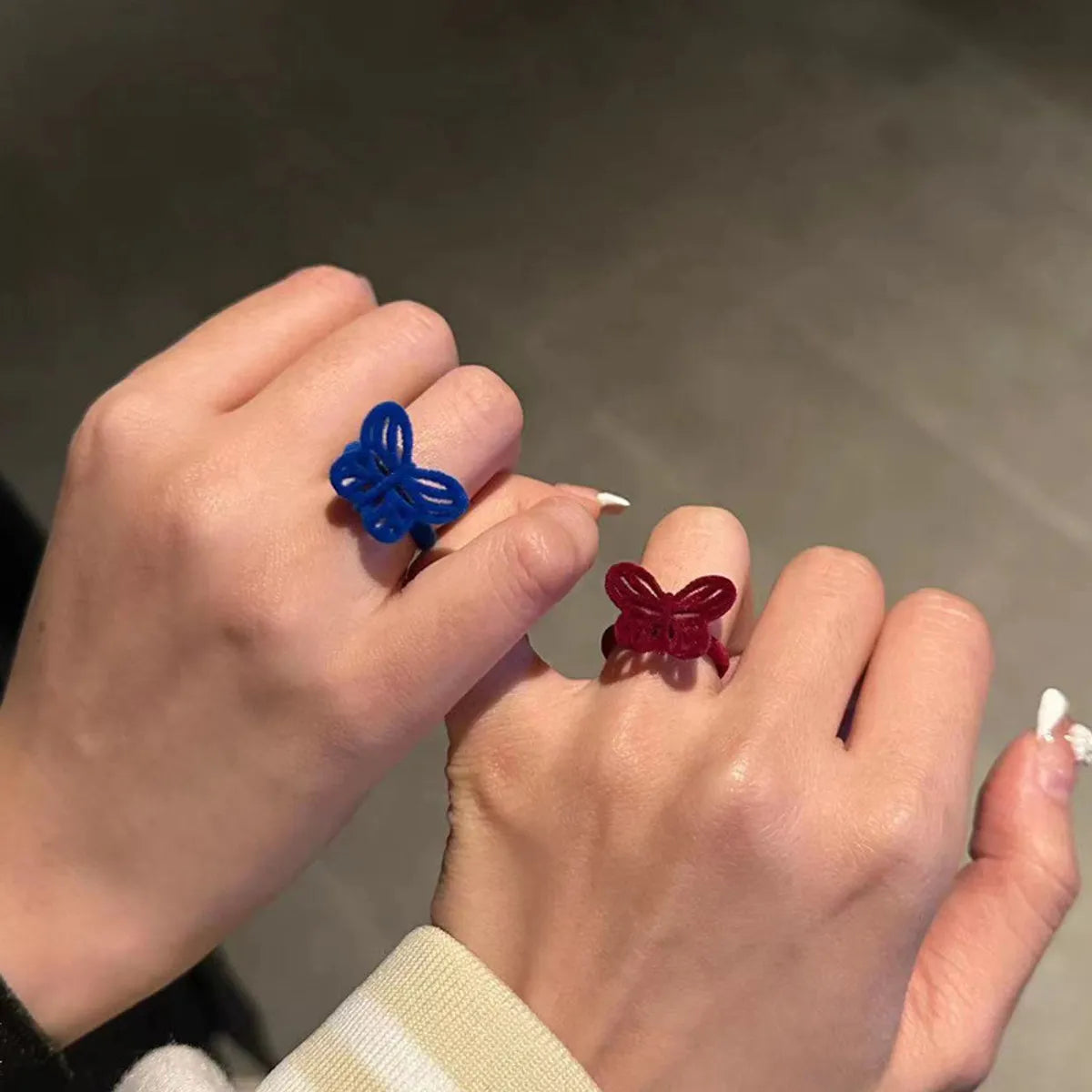 Cute Animal Heart Shape Rose Alloy Flannel Wholesale Open Ring