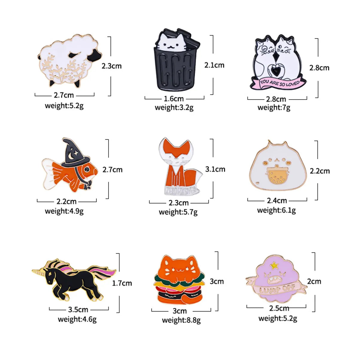 Cute Animal Metal Enamel Unisex Brooches