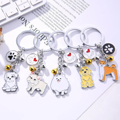 Cute Animal Metal Unisex Bag Pendant Keychain