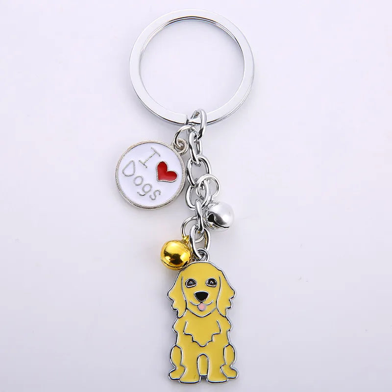 Cute Animal Metal Unisex Bag Pendant Keychain