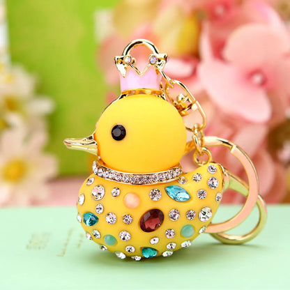 Cute Animal Metal Women'S Bag Pendant Keychain