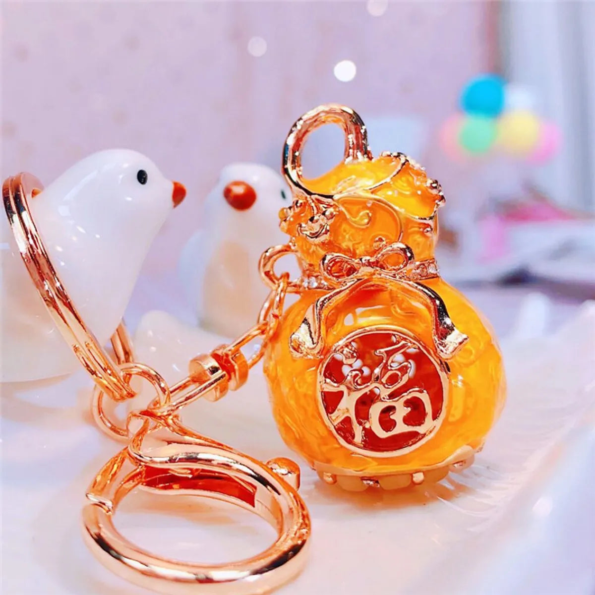 Cute Animal Metal Women'S Bag Pendant Keychain