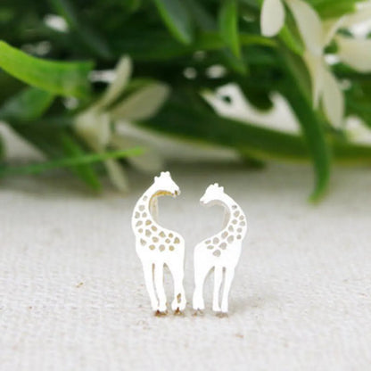 Cute Animal Pair Of Giraffe Alloy Earrings Nhcu152965