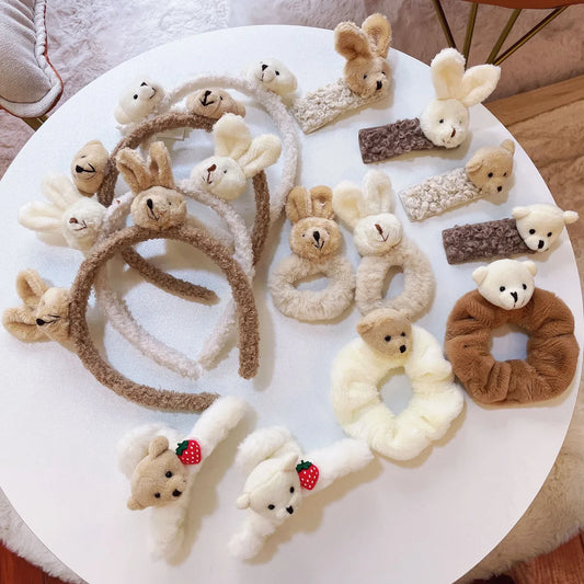 Cute Animal Plush Hair Band 1 Piece