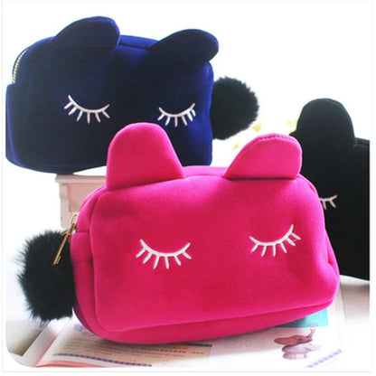 Cute Animal Polyester Square Makeup Bags