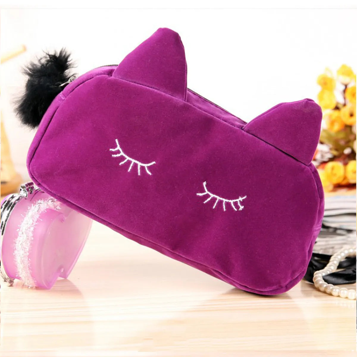 Cute Animal Polyester Square Makeup Bags