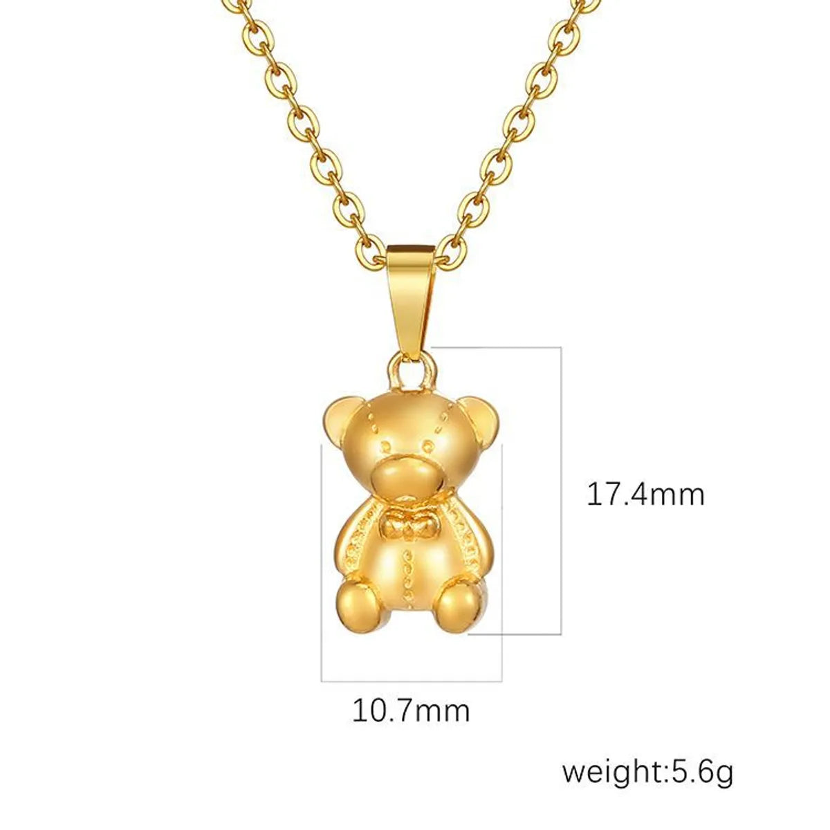 Cute Animal Stainless Steel Plating Pendant Necklace