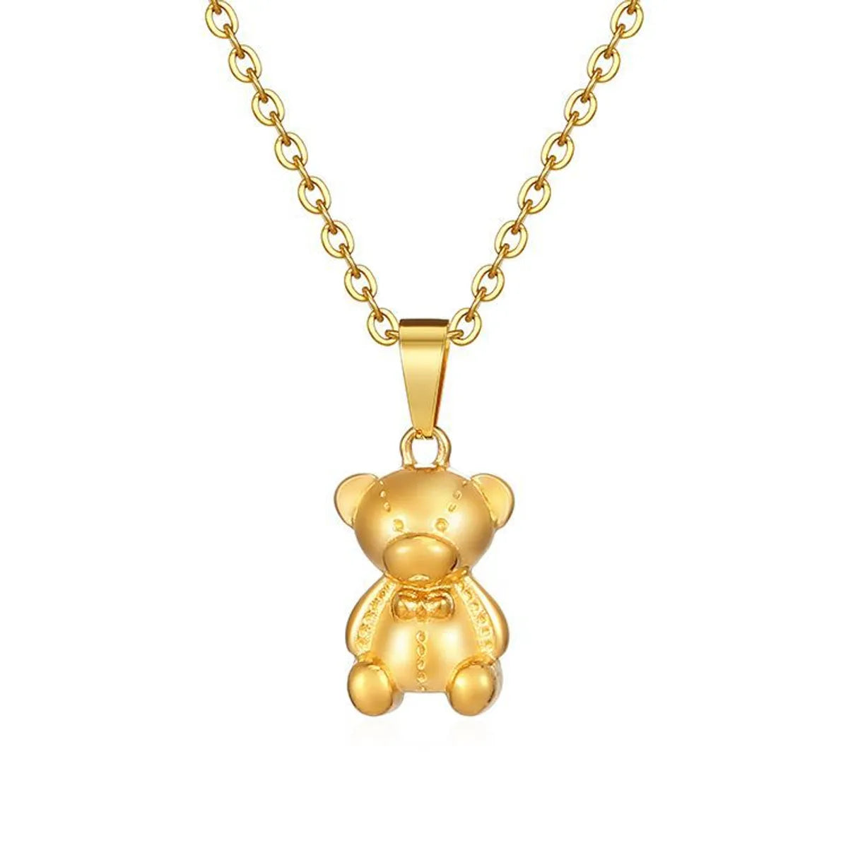 Cute Animal Stainless Steel Plating Pendant Necklace