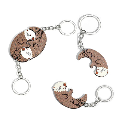 Cute Animal Wood Women'S Bag Pendant Keychain