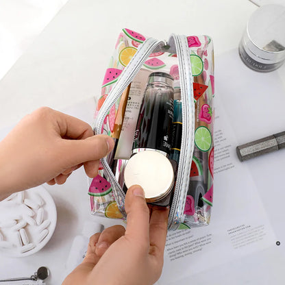 Cute Basic Fruit Pvc Square Makeup Bags