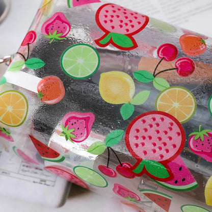 Cute Basic Fruit Pvc Square Makeup Bags