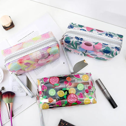 Cute Basic Fruit Pvc Square Makeup Bags