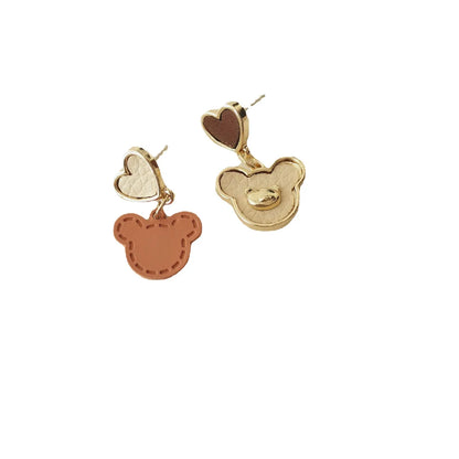 Cute Bear Alloy Plating Drop Earrings