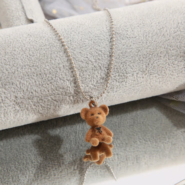 Cute Bear Alloy Plating Women'S Pendant Necklace 1 Piece