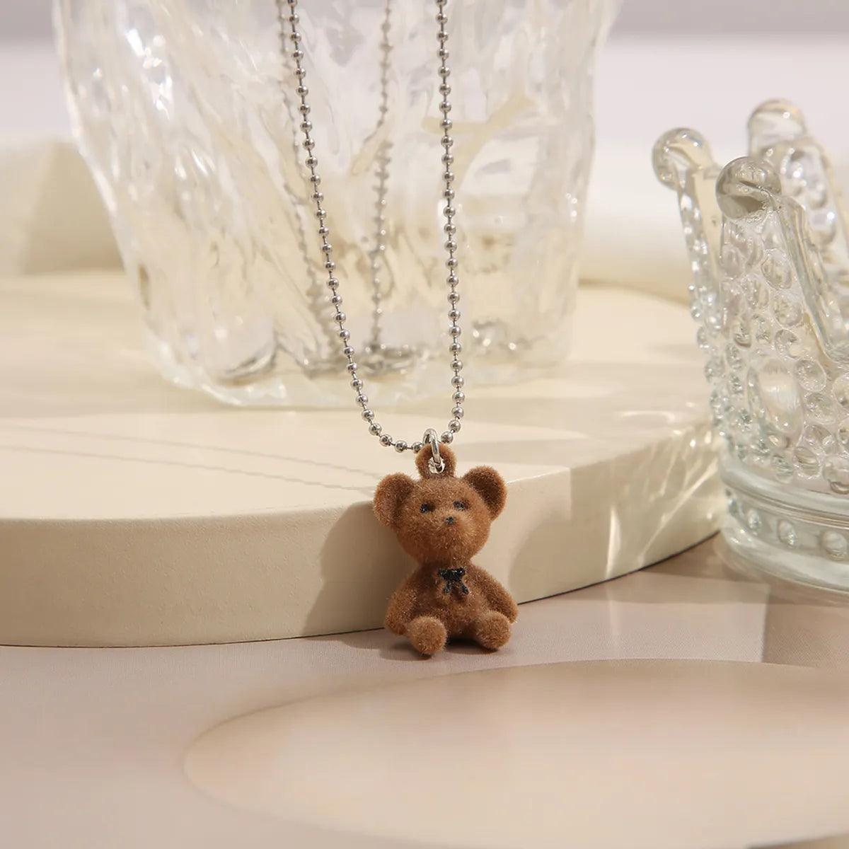 Cute Bear Alloy Plating Women'S Pendant Necklace 1 Piece