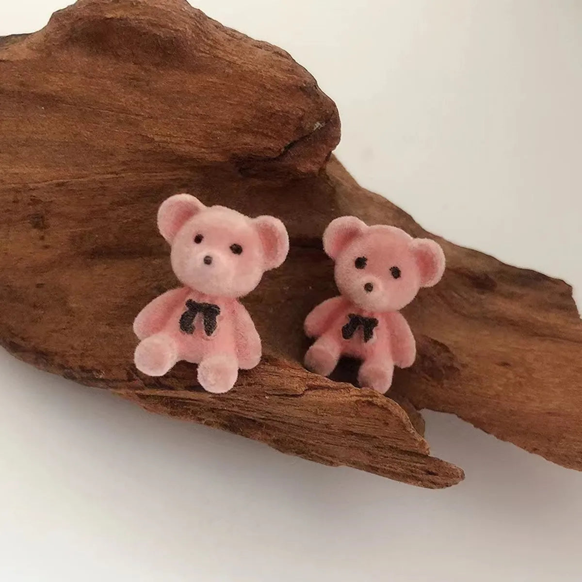 Cute Bear Flocking Women's Earrings 1 Pair