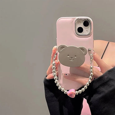 Cute Bear Heart Shape Silica Gel   Phone Cases