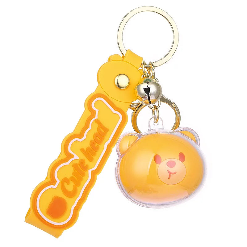 Cute Bear Panda Frog Pvc Arylic Unisex Keychain