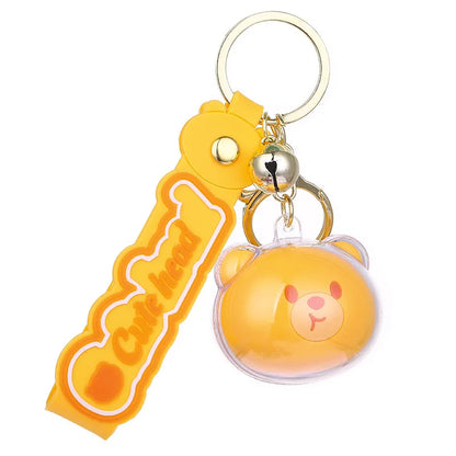 Cute Bear Panda Frog Pvc Arylic Unisex Keychain