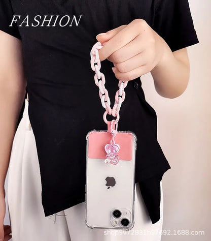 Cute Bear Plastic Mobile Phone Chain