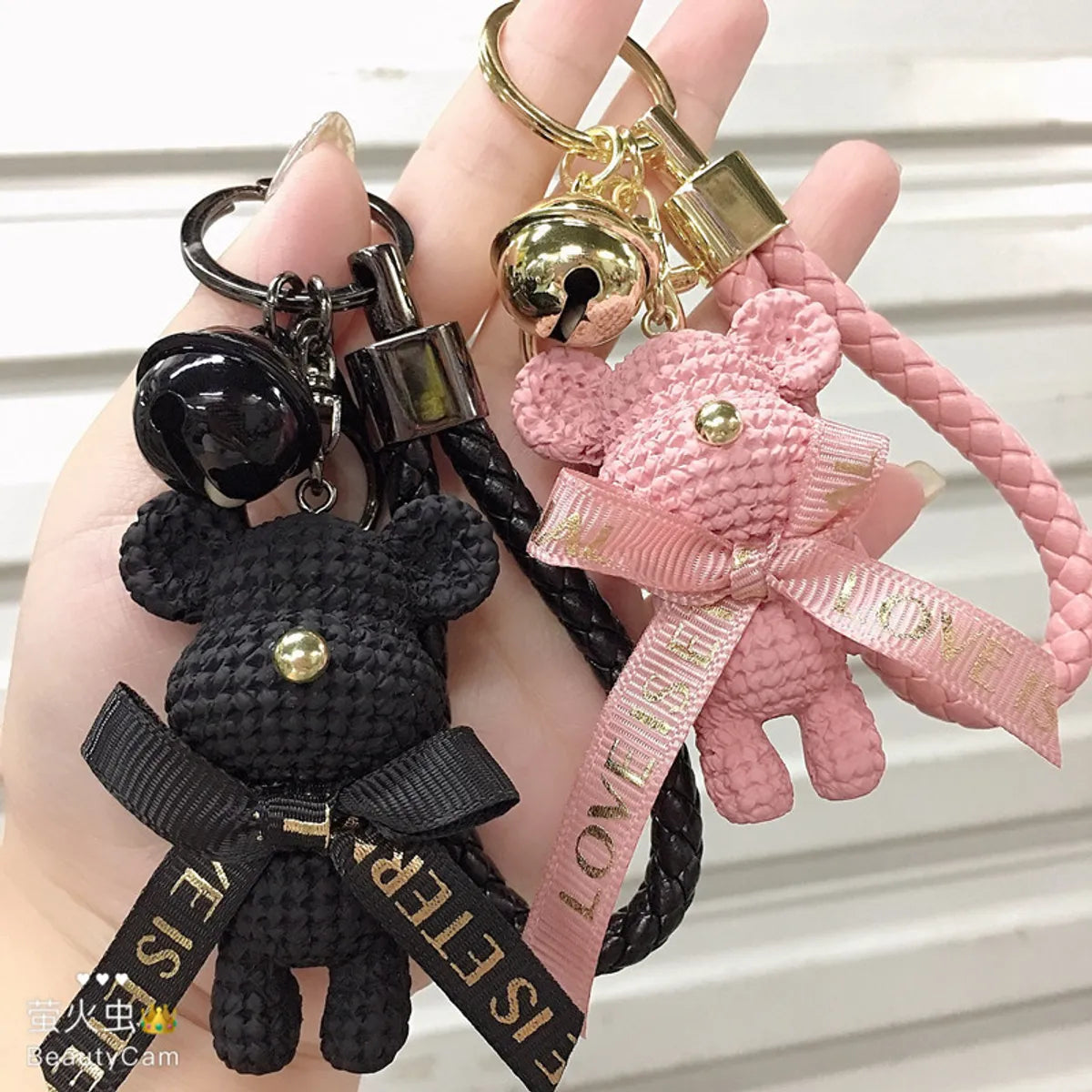 Cute Bear Resin Metal Unisex Bag Pendant Keychain