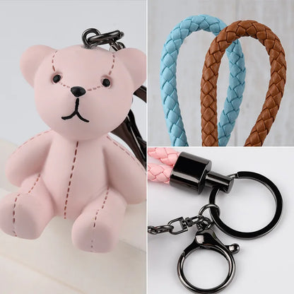 Cute Bear Resin Women'S Bag Pendant Keychain