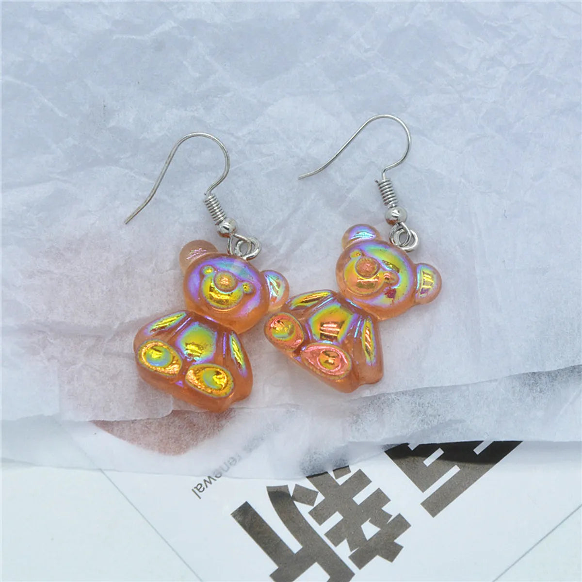 Cute Bear Resin Women'S Drop Earrings 1 Pair