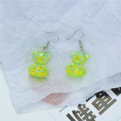 Cute Bear Resin Women'S Drop Earrings 1 Pair