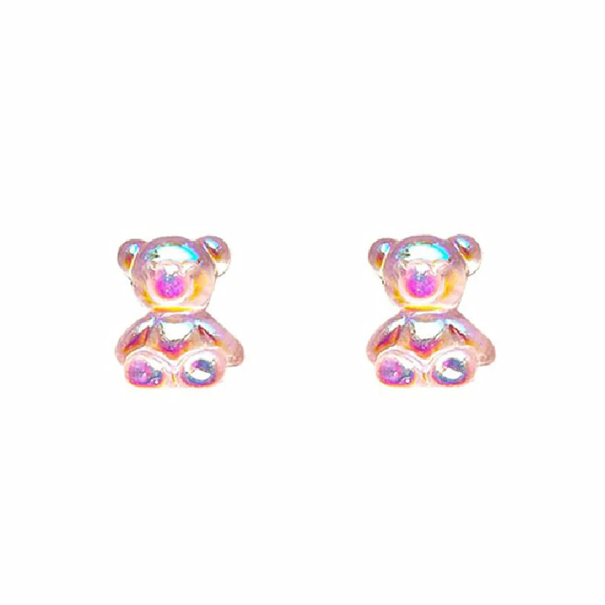 Cute Bear Resin Women's Ear Studs 1 Pair