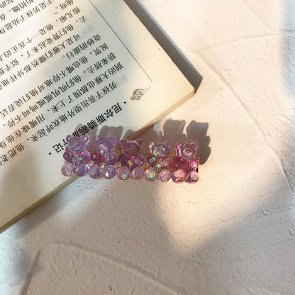 Cute Bear Synthetic Resin Hair Clip