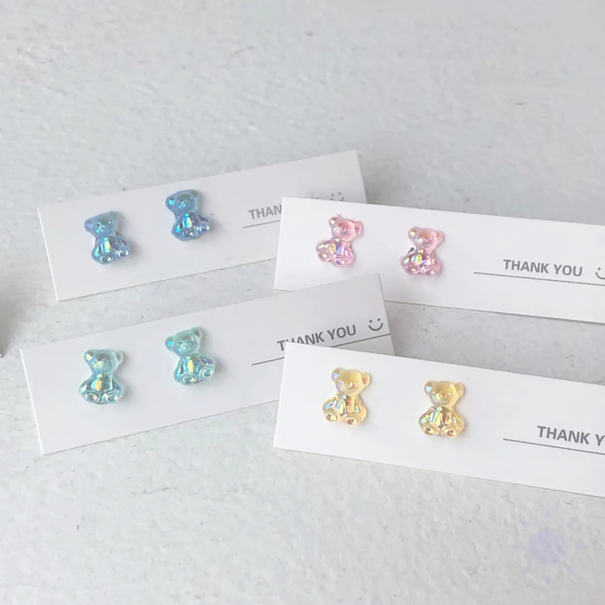 Cute Bear Synthetic Resin Women's Ear Studs 1 Pair