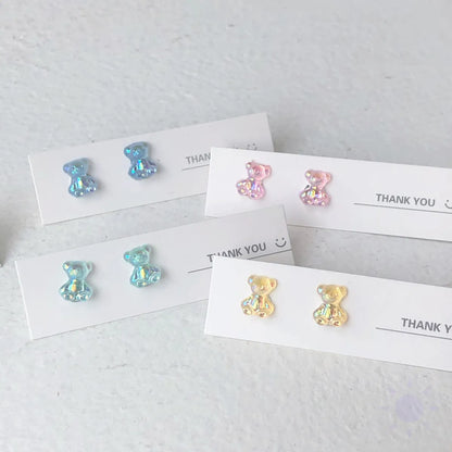 Cute Bear Synthetic Resin Women's Ear Studs 1 Pair