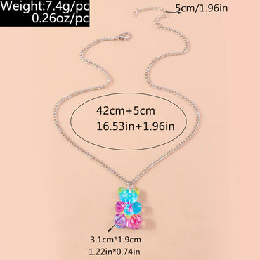 Cute Bear Zinc Alloy Wholesale Pendant Necklace