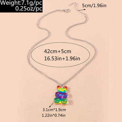 Cute Bear Zinc Alloy Wholesale Pendant Necklace