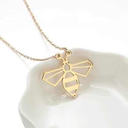 Cute Bee Titanium Steel Plating Necklace