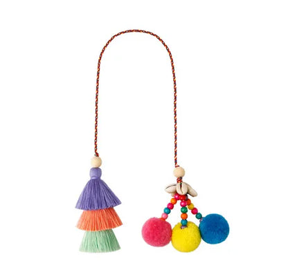 Cute Bohemian Sweet Color Block Cotton Bag Pendant