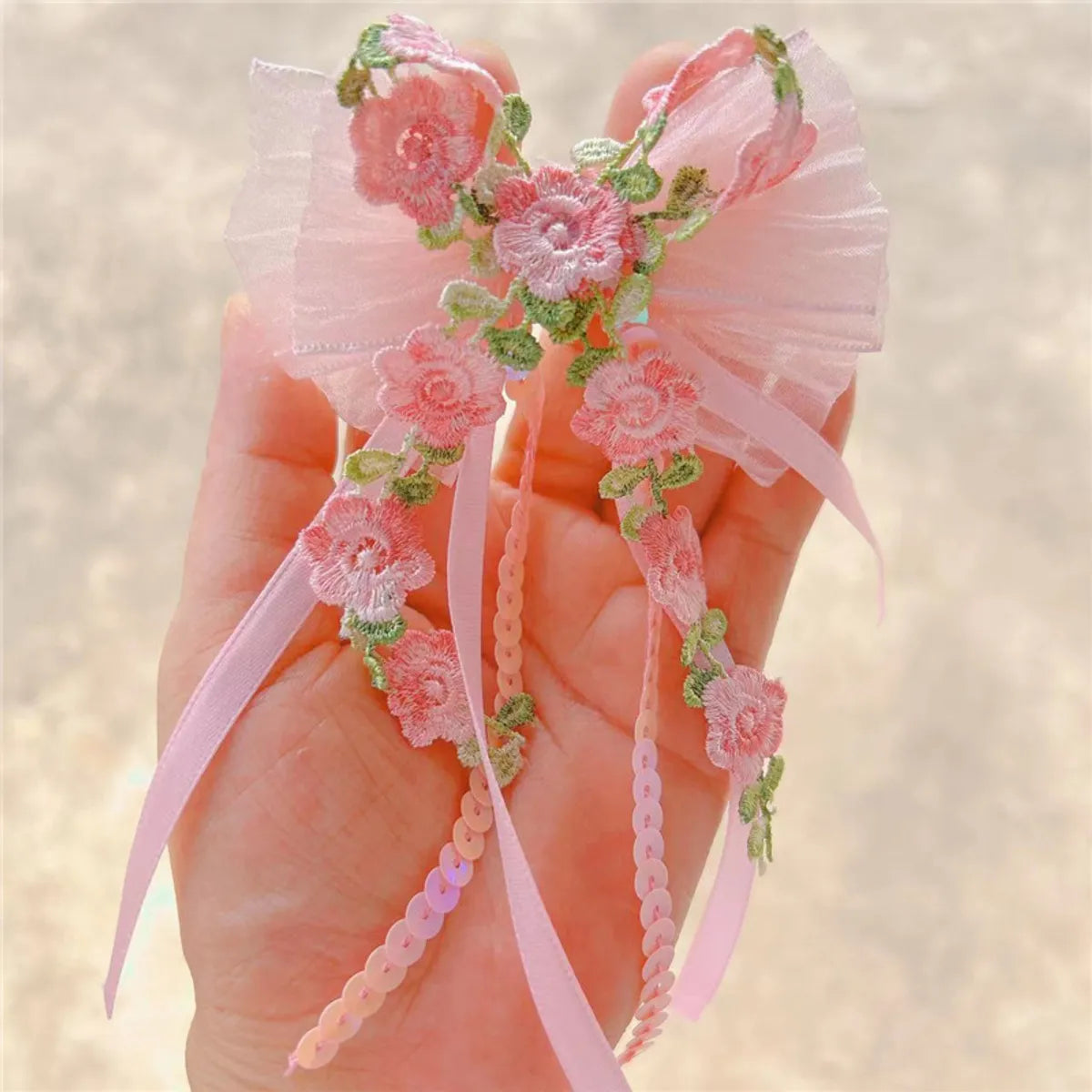 Cute Bow Knot Cloth Hair Clip