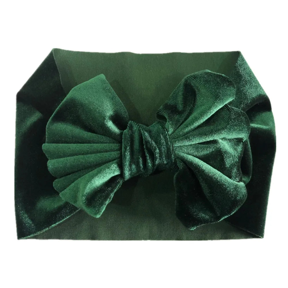 Cute Bow Knot Gold Velvet Hair Band