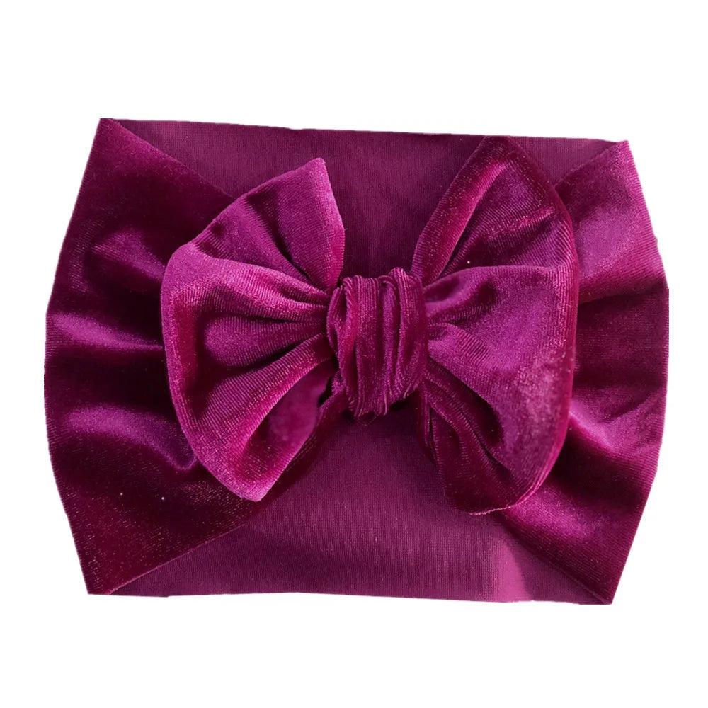 Cute Bow Knot Gold Velvet Hair Band