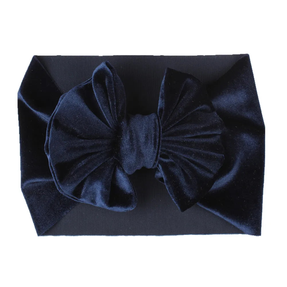 Cute Bow Knot Gold Velvet Hair Band