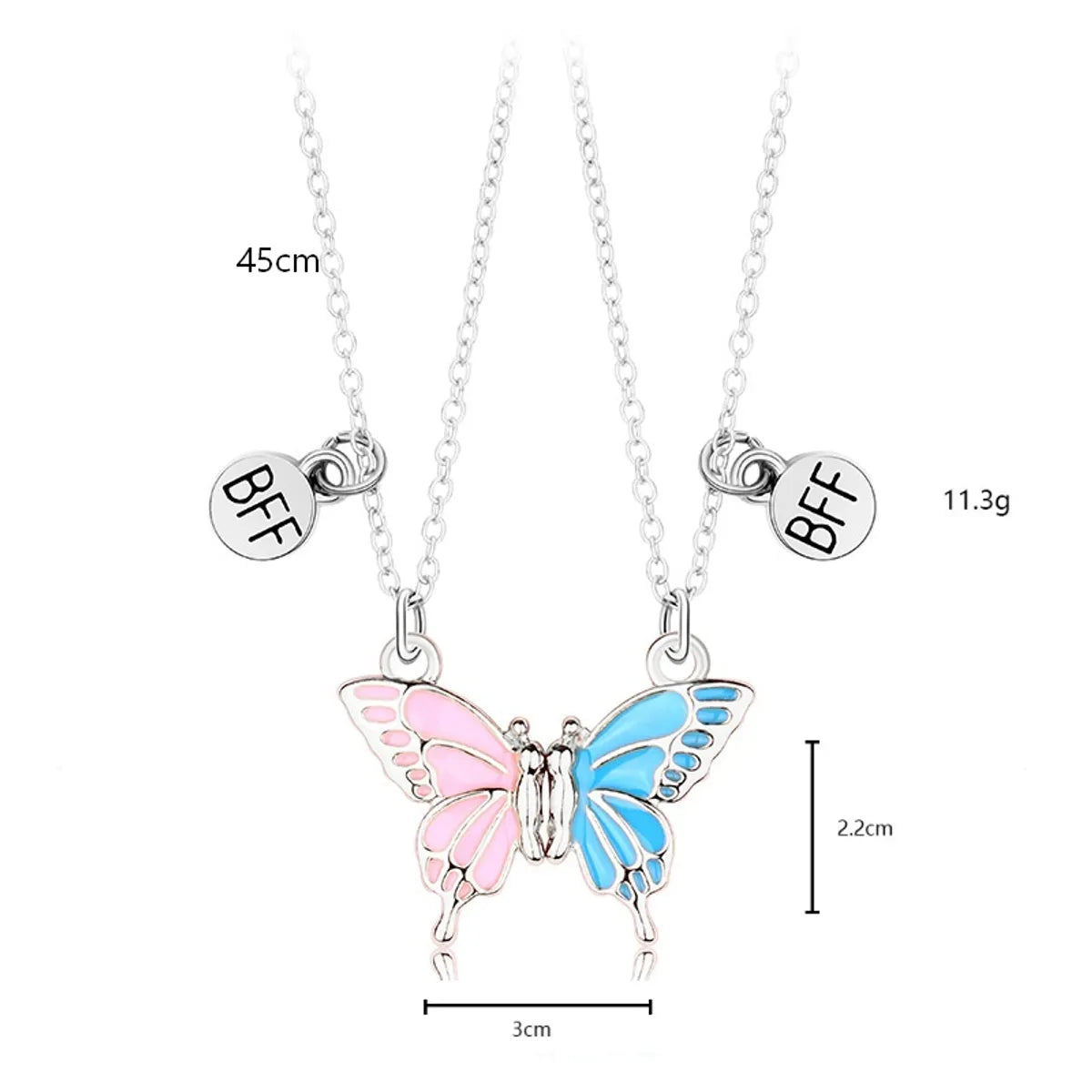 Cute Butterfly Alloy Kid'S Pendant Necklace