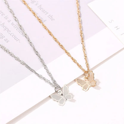 Cute Butterfly Alloy None Plating Women's Necklace